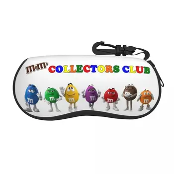 Изготовленный на заказ футляр для очков из шоколадных конфет M & M's в виде ракушки Модный футляр для очков с героями мультфильмов Коробка для солнцезащитных очков