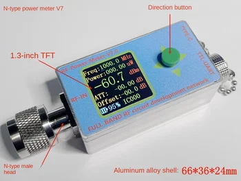 Измеритель радиочастотной мощности N-типа 100K-10GHZ V7 TYPE-C USB для передачи данных TTL программное обеспечение последовательной связи ДЛЯ радиолюбителей