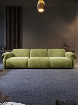 Итальянский диван из легкой роскошной ткани Простая Современная гостиная 2023 Новый Скандинавский диван