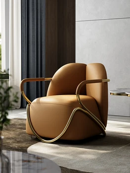 Итальянский современный роскошный одноместный диван, кресло Tiger, Кресло для отдыха, Домашний диван-кресло для учебы