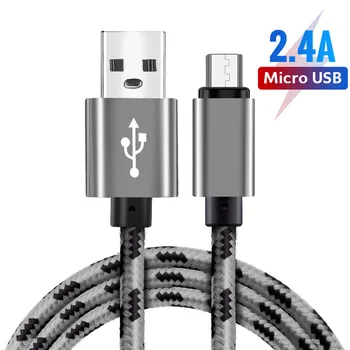 Кабель Micro USB 2.4A для быстрой зарядки 0,25 м 1 м 2 м 3 м Провод зарядного устройства для Xiaomi Huawei Samsung S22 S21 Кабель для зарядки мобильного телефона и передачи данных