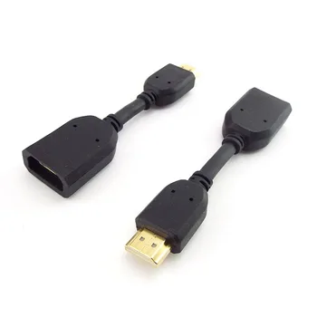 Кабель-удлинитель Mini HDMI-совместимый для подключения мужчин и женщин к телевизору высокой четкости, ЖК-ноутбуку, преобразователю с возможностью регулировки под любым углом, Удлиненный разъем
