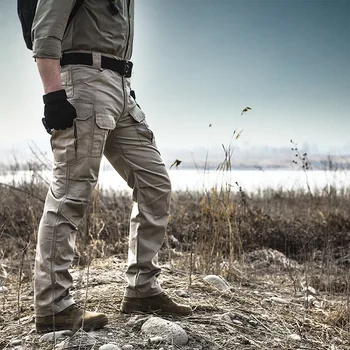 Камуфляжные военные тактические брюки для пригородных поездок, мужские боевые тренировки на открытом воздухе, пешие прогулки, Кемпинг, скалолазание, Водонепроницаемые брюки для инструментов