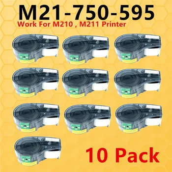 Картридж для этикеток с чипом M21 новой версии 5 ~ 10PK-750-595- Ленточные бирки WT для любых погодных условий для портативных принтеров этикеток Brady M210, M211