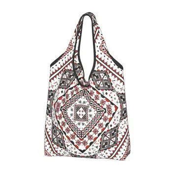 Керамика Kabyle, берберские мотивы, сумка для покупок, сумка для покупок, сумки через плечо, большая переносная этническая берберская сумка геометрической формы.