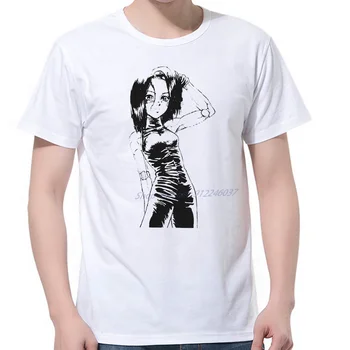 Классические футболки с рисунком аниме Alita Girl, модная футболка с круглым вырезом, милые футболки оверсайз, летняя мужская одежда в стиле харадзюку