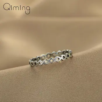 Кольца из нержавеющей стали для женщин, Свадебные Украшения для Помолвки, Корейское Наращиваемое кольцо Fing