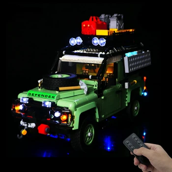 Комплект светодиодной подсветки для автомобиля Technicial 10317 Land Rover Classic Defender 90, строительные блоки, Только кирпичи, освещение в комплекте, модели нет