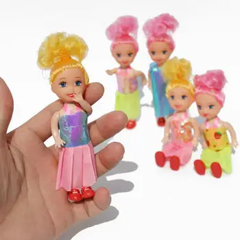 Куклы принцессы Мини Куклы Одежда для кукол для девочек Платье и аксессуары Включая один комплект одежды Наряды Красочные платья для волос