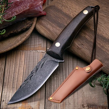 Кухонные ножи шеф-повара из нержавеющей стали ручной работы, разделочные ножи для рыбалки, нож для разделки мяса, Нож для разделки мяса, Охотничьи ножи
