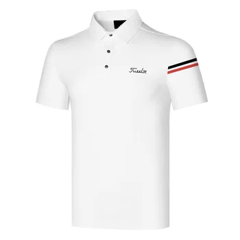 Летняя одежда для гольфа, мужская спортивная футболка с короткими рукавами 2023, мужская повседневная футболка для гольфа, защищающая от стояния на открытом воздухе