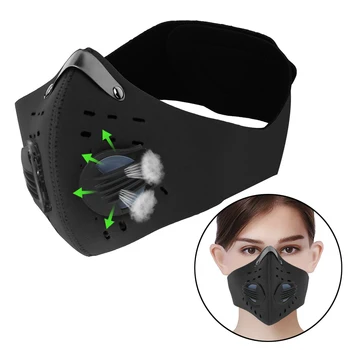 Маски с активированным углем для защиты от загрязнения, Дыхательный клапан, Защитная велосипедная маска, Велосипедная маска с фильтром