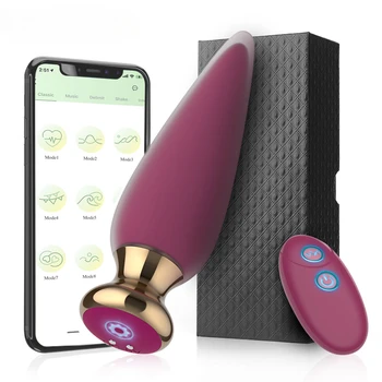 Массажер для ануса, женский мастурбатор, игрушки для взрослых, анальные пробки, приложение, анальный вибратор с дистанционным управлением, анальная пробка Bluetooth для женщин, секс-шоп