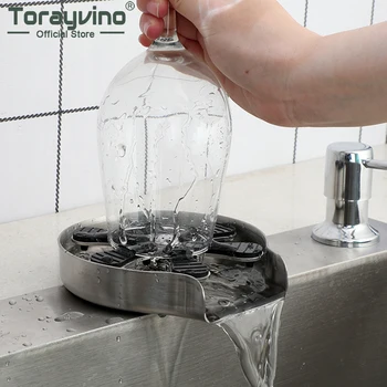 Машина для чистки чашек кухонной раковины Torayvino высокого давления Автоматический пресс для очистки из нержавеющей стали с шестистворчатой головкой для мытья чашек