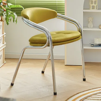 Металлический обеденный стул в Скандинавском ретро стиле, Ресторанный дом, современные обеденные стулья для отдыха, Табурет, мебель для спальни Sillas De Comedor