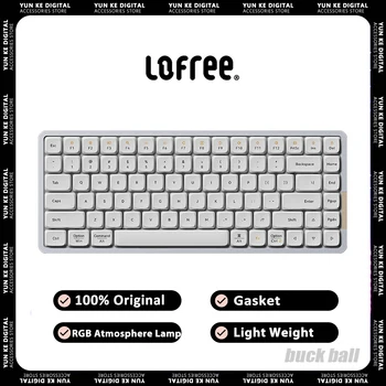 Механическая клавиатура Lofree Flow RGB Атмосферная лампа Беспроводная клавиатура Легкий вес 84 клавиши Прокладка Аксессуары для ПК Геймеров Портативный
