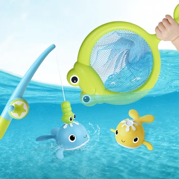 Милая детская игрушка для купания, набор игрушек для рыбалки, Магнитная интерактивная игра для родителей и детей, Игрушка для игры в воду в бассейне для детей, малышей