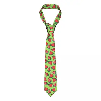 Милый арбузный галстук, нарезанный кубиками, мужской шелковый полиэстер, 8 см, узкие галстуки для мужских костюмов, аксессуары, галстук, свадебный реквизит для косплея