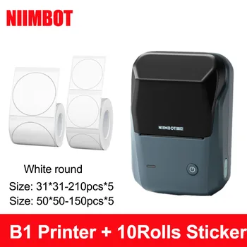 Мини-принтер Niimbot B1, используемый для классификации и маркировки товаров, продуктов питания, одежды, замороженных этикеток, портативный Bluetooth-принтер