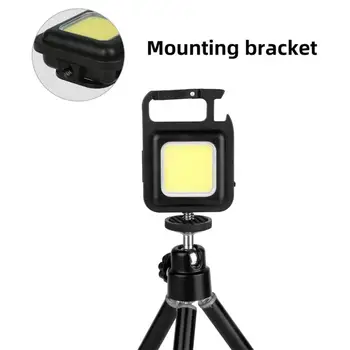 Мини светодиодный фонарик Брелок для ключей Многофункциональные Портативные Фонарики для кемпинга COB, USB-зарядка, Рабочие Фонари, рыболовный Фонарь
