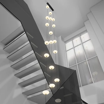 Минималистичная люстра на первой лестнице виллы Подвесные светильники для гостиничного холла Для потолочных светильников Nordic Ceiling Led Pendant