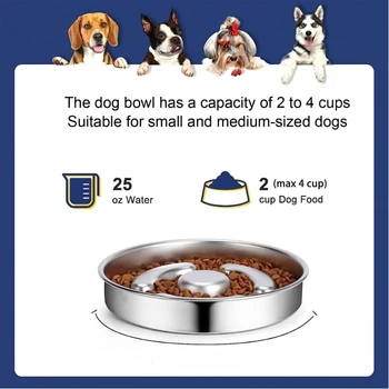 Миска для домашних собак и кошек гладкой круглой формы Slow Food Single Pet Feeding Bowl Прямая доставка