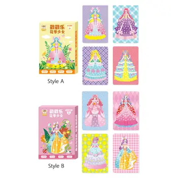 Многоразовая наклейка на тему принцессы Обучающая игра-поделка Модные мероприятия Дошкольное мероприятие для праздничных подарков детям
