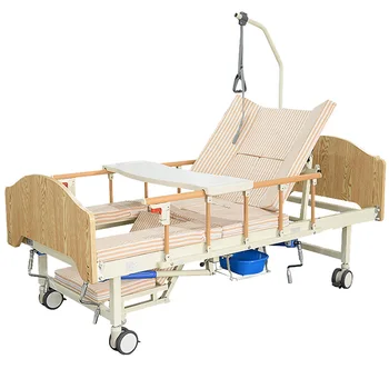 Многофункциональная ручная кровать-качалка для ухода за престарелыми в семейной больничной койке при параличе пожилых людей.