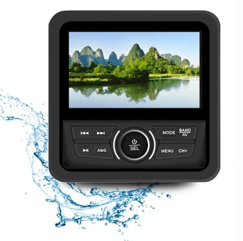 Морское стерео радио FM/AM USB для квадроцикла UTV, лодки, гольф-кара, грузовика, автомобиля, головного устройства, звуковой системы, совместимой с Bluetooth