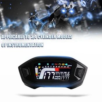Мотоцикл ЖК-цифровой одометр светодиодный спидометр Универсальный для 2, 4-цилиндровых моделей мотоциклов
