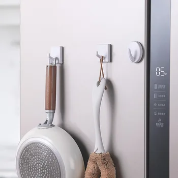 Мощный магнитный крючок Креативная палочка для холодильника, подвешенная вверх ногами Без пробивания кухонного крючка Stora