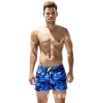 Мужская летняя пляжная одежда, мужские повседневные камуфляжные трусы большого размера, мужские шорты с модным принтом.