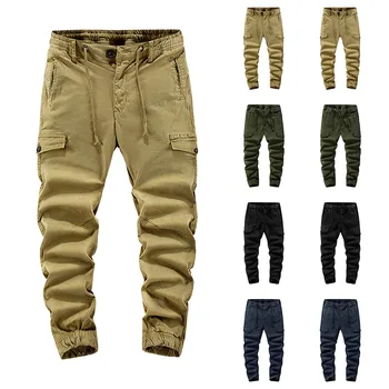 Мужские брюки-карго, всесезонные повседневные брюки, военные тактические брюки для охоты, скалолазания, боевых походов, рабочих брюк calça masculina