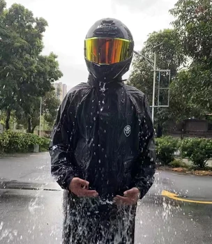 Мужской дождевик DONMORA, непромокаемый брючный костюм, для езды на мотоцикле, защита от дождя, раздельный дождевик, защита тела от дождя