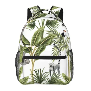 Мужской Женский Рюкзак Exotic Botanical Jungle Schoolbag для Женщин и Мужчин 2023 Модная Сумка Студенческий Рюкзак