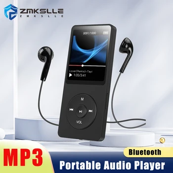 Музыкальный плеер ZMKSLLE Bluetooth MP3, Поддержка портативного аудиоплеера, FM-радио, Запись электронных книг, Подключаемая карта Walkman