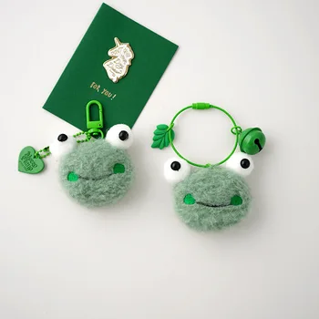 Мультяшная Милая Лягушка с большими Зелеными глазами, Плюшевые Игрушки, Брелок, Подвеска, Креативные Ins Kawaii, Маленькая Лягушка, Подвеска для рюкзака, Подарки для девочек
