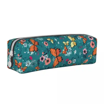 Мультяшный пенал с бабочкой, милая коробка для ручек, сумка для девочек и мальчиков, школьный косметический пенал для студентов большой емкости