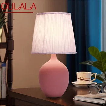 Настольная лампа с диммером, керамическая настольная лампа, современное креативное украшение для домашней спальни