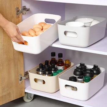 Настольный Ящик для хранения всевозможных Студенческих закусок Пластиковый Ящик для хранения Косметики Бытовая Кухня Сортировочная Коробка для ванной Комнаты Коробка для макияжа