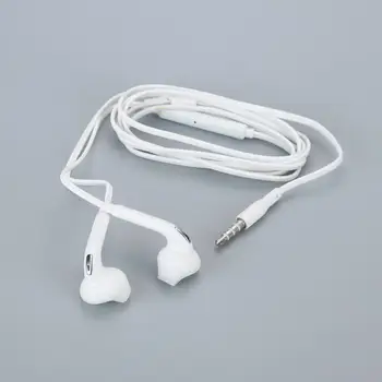 Наушники с проводным разъемом 3,5 мм, басовые наушники с микрофоном для Samsung S6 + 1 пара белых наушников в тон наушникам