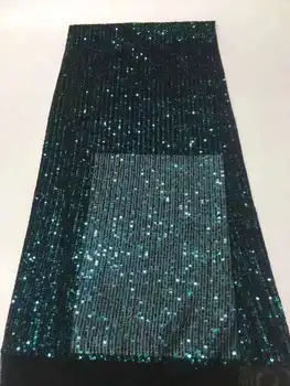 НОВАЯ африканская кружевная ткань 2023 новейшая зеленая индийская ткань сари из высококачественного тюля с 3D блестками кружевная ткань для свадебного платья