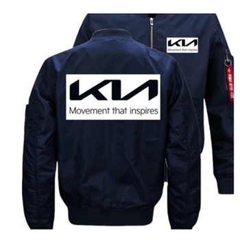 НОВАЯ мужская летная куртка Wintter, теплая куртка Fly Pilot, мужская толстовка с логотипом автомобиля KIA, хип-хоп Harajuku, мужская одежда, Т