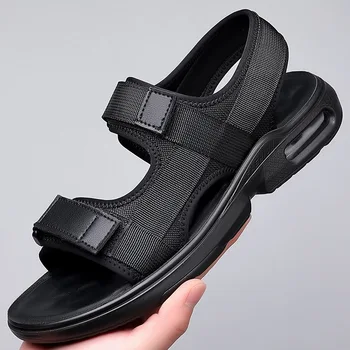 Новая обувь для мужчин, модные сандалии, летние модные открытые тапочки, Молодежная уличная пляжная обувь на мягкой подошве