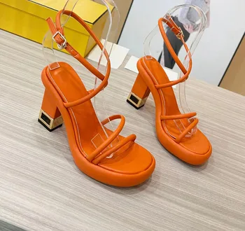 Новинка 2023 года, роскошные женские туфли на высоком каблуке из натуральной кожи высокого качества