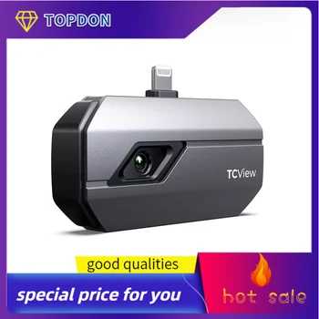 Новое поступление TOPDON TC002, мини-мобильный смартфон, автомобильный ИК-инфракрасный тепловизор, камера для измерения температуры с помощью iOS
