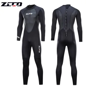 Новые 3 мм неопреновые гидрокостюмы для подводного плавания, мужские гидрокостюмы для подводного плавания, серфинга, плавания с длинным рукавом, сохраняющие тепло в воде. Гидрокостюмы