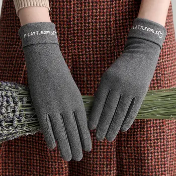 Новые модные перчатки, осень-зима, милые теплые рукавицы, варежки на полный палец, женские перчатки для занятий спортом на открытом воздухе, подарок для экрана, guantes mujer