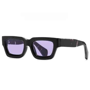 Новые модные солнцезащитные очки в маленькой оправе 86608, индивидуальные квадратные солнцезащитные очки, универсальные солнцезащитные очки в толстой оправе