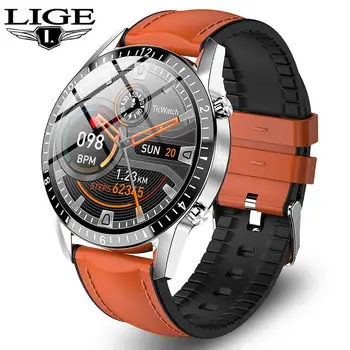 Новые смарт-часы LIGE с полным сенсорным экраном, спортивные часы для фитнеса, водонепроницаемое Bluetooth-соединение IP68 для Android IOS, мужские умные часы